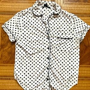 Kate Spade Polka Dot  PJ Top Size Small